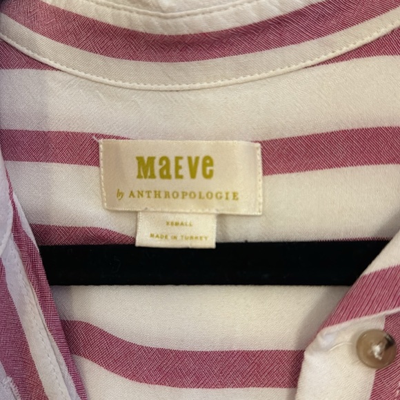 Anthropologie Maeve Pink Striped Top - Picture 2 of 4